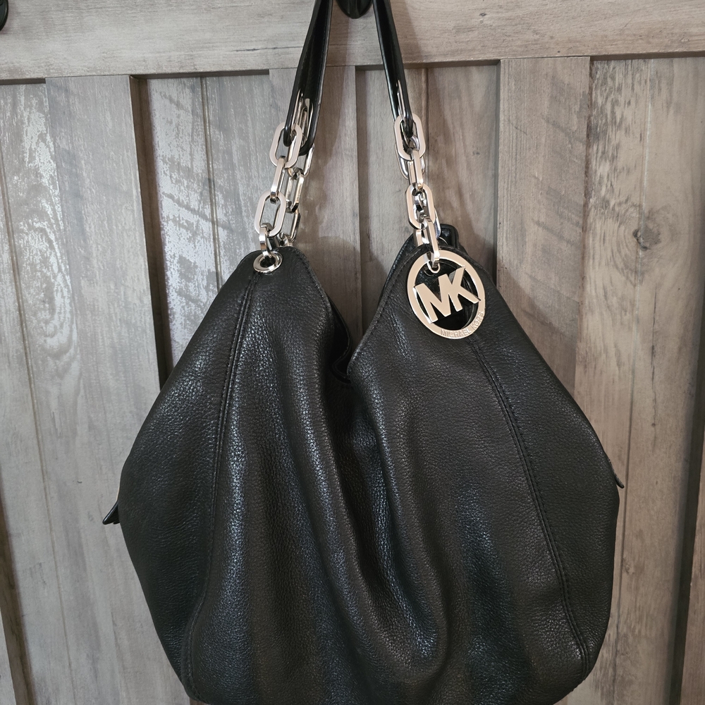 Michael Kors Black Leather Shoulder Bag